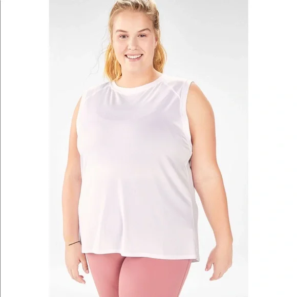 Fabletics Monet Back Tie Back Tank Top XXL White EUC - Picture 4 of 16